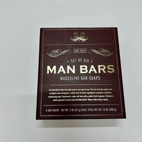 Set of Six Masculine Bar Soaps - Brown - Picture 1 of 4